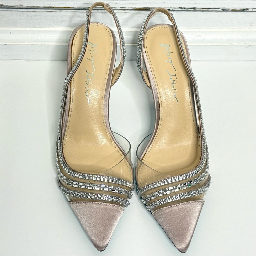 Betsey Johnson Dora Embellished Slingback Heels